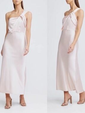 Significant Other Macy One Shoulder Midi Dress NWT